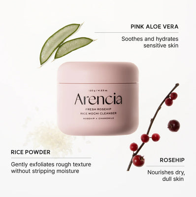 Arencia - Fresh Rosehip Rice Mochi Cleanser