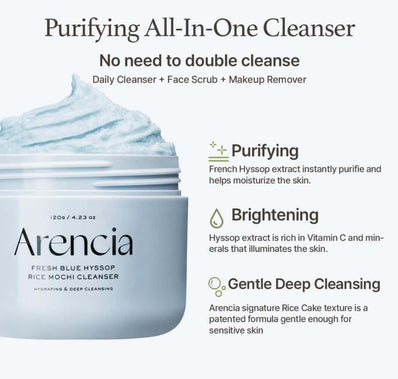 Arencia - Fresh Blue Hyssop Rice Mochi Cleanser