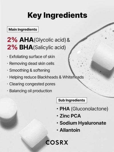 Cosrx - The AHA 2 BHA 2 Blemish Treatment Serum
