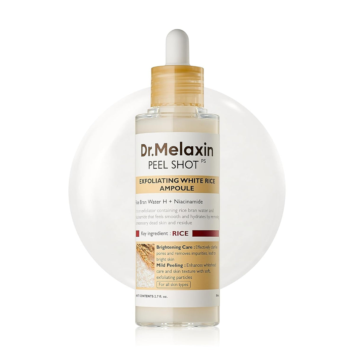Dr. Melaxin Peel Shot Exfoliant White Rice Ampoule