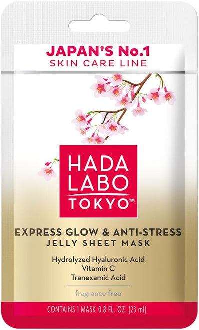 Hada Labo Tokyo - Premium Express Glow & Anti-Stress Jelly Sheet Mask