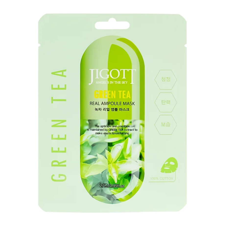 Jigott - Green Tea Real Ampoule Mask