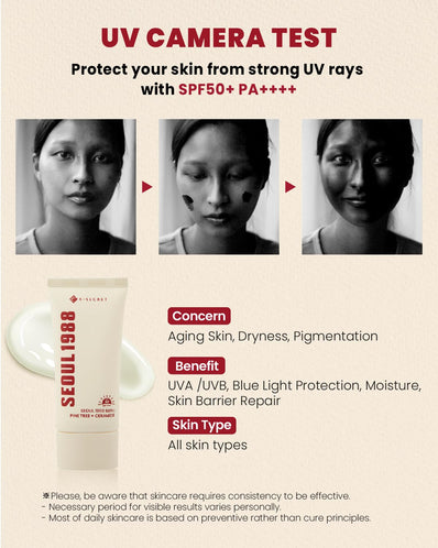 K-Secret Seoul 1988 - Sun: Pine Tree + Ceramide SPF 50+ PA++++