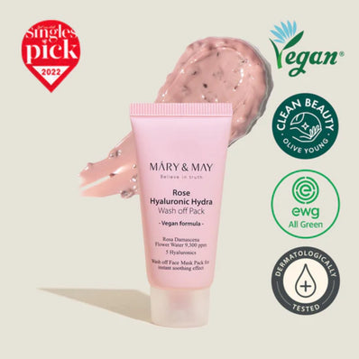 Mary & May - Rose Hyaluronic Hydra Wash Off Pack