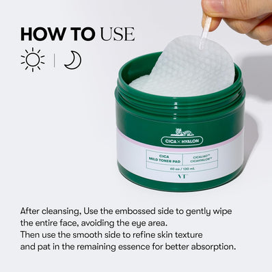 VT cosmetics - Cica mild Toner Pads
